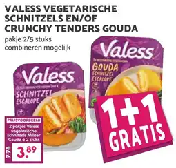 De Boerenschuur Valess vegetarische schnitzels en/of crunchy tenders gouda aanbieding
