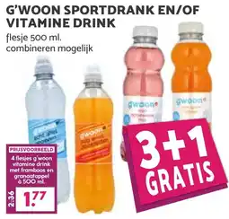 De Boerenschuur G'woon sportdrank en/of vitamine drink aanbieding