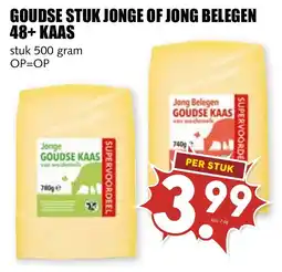De Boerenschuur Jonge of Jong Belegen Goudse Kaas aanbieding