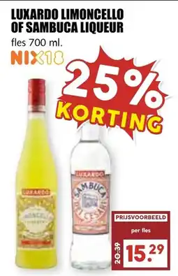 De Boerenschuur luxardo limoncello of sambuca liqueur aanbieding