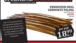 De Boerenschuur Enkhuizer heel gerookte paling aanbieding
