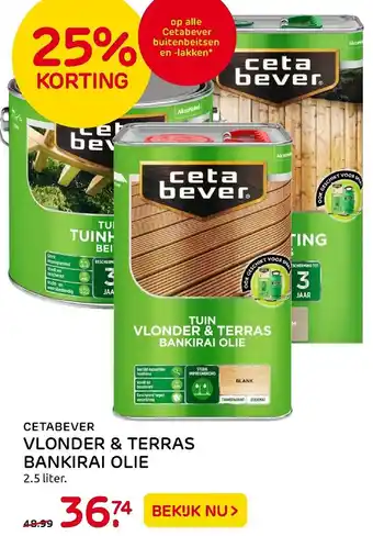 Praxis Cetabever Vlonder & Terras Bankirai olie 2.5L aanbieding