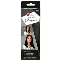 Kruidvat Kruidvat Black Clip-In Hairextensions aanbieding