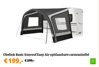 Obelink Obelink Basic Sunroof Easy Air opblaasbare caravanluifel aanbieding