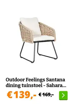 Obelink Outdoor Feelings Santana dining tuinstoel aanbieding