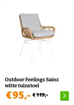 Obelink Outdoor Feelings Sainz witte tuinstoel aanbieding