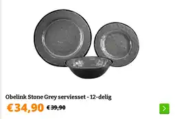 Obelink Obelink Stone Grey serviesset aanbieding