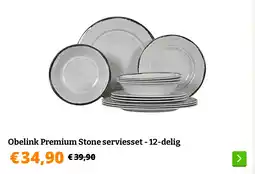 Obelink Obelink Premium Stone serviesset aanbieding