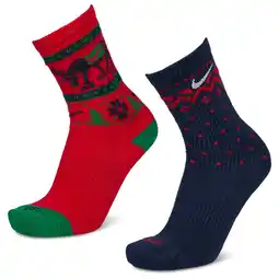 Foot Locker Nike Everyday + Cushioned Crew 2 Pack Sokken Unisex - Rood - Maat 38 - 42 - Katoen aanbieding