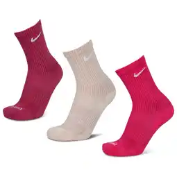 Foot Locker Nike Everyday Cushioned Crew 3 Pack Sokken Unisex - Rood - Maat 42 - 46 aanbieding