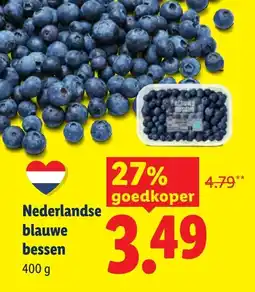 Lidl Nederlandse blauwe bessen aanbieding