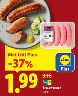 Lidl Braadworsten aanbieding