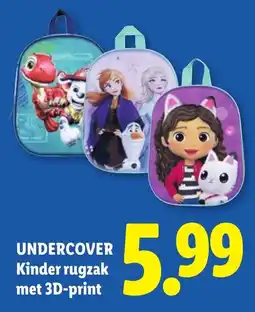 Lidl Undercover Kinder rugzak aanbieding