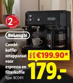 Lidl DeLonghi Combi-koffiezetapparaat aanbieding
