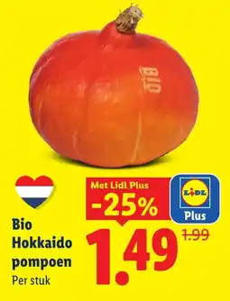 Lidl Bio Hokkaido pompoen aanbieding