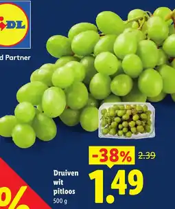 Lidl Druiven wit pitloos aanbieding