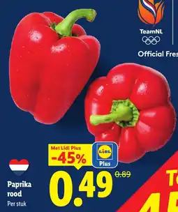 Lidl Paprika rood aanbieding