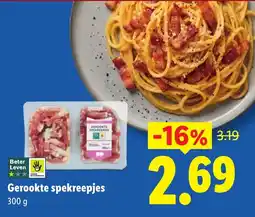 Lidl Gerookte spekreepjes aanbieding