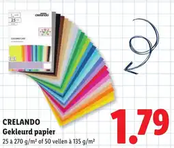 Lidl Crelando gekleurd papier aanbieding