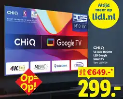 Lidl CHiQ 55 inch 4K UHD LED Google Smart TV aanbieding