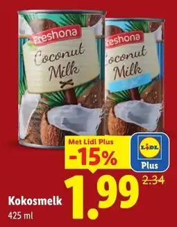 Lidl Freshona Kokosmelk aanbieding