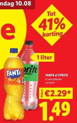 Lidl Fanta of Sprite aanbieding