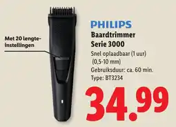 Lidl Philips Baardtrimmer Serie 3000 aanbieding