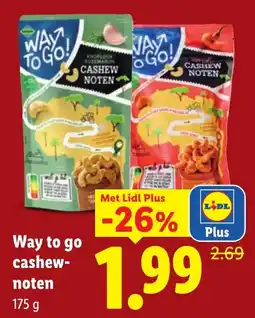 Lidl Way to go cashew-noten aanbieding
