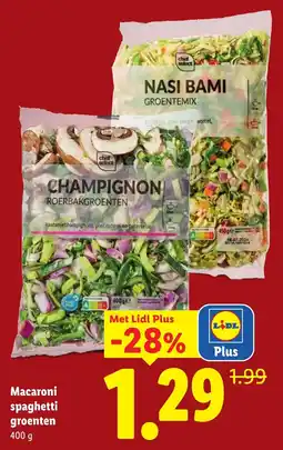 Lidl Macaroni spaghetti groenten aanbieding