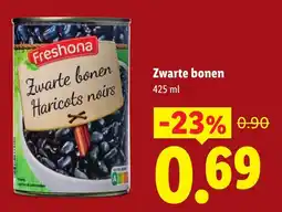 Lidl Freshona Zwarte bonen aanbieding