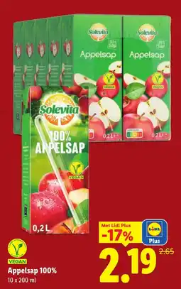 Lidl Solevita Appelsap aanbieding