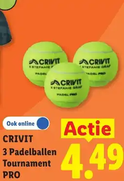 Lidl Crivit 3 Padelballen Tournament PRO aanbieding