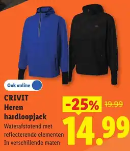 Lidl Crivit Heren hardloopjack aanbieding