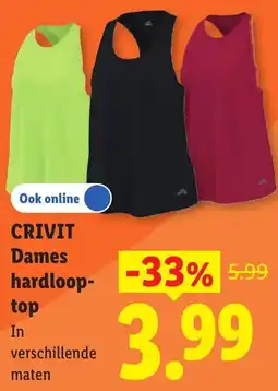 Lidl Crivit Dames hardloop-top aanbieding