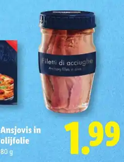 Lidl Ansjovis in olijfolie aanbieding