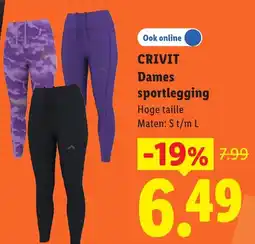 Lidl Crivit dames sportlegging aanbieding