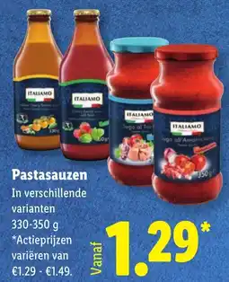 Lidl Italiamo Pastasauzen aanbieding