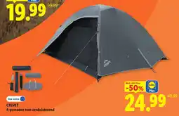 Lidl Crivit 4-persoons tent verduisterend aanbieding