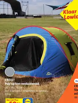 Lidl Crivit Pop-up tent verduisterend aanbieding