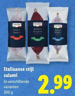 Lidl Italiaanse stijl salami aanbieding