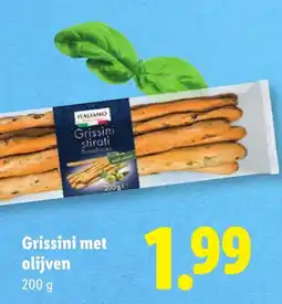 Lidl Grissini met olijven aanbieding