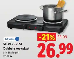 Lidl Silvercrest Dubbele kookplaat aanbieding