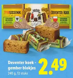 Lidl Deventer koek - gember blokjes aanbieding