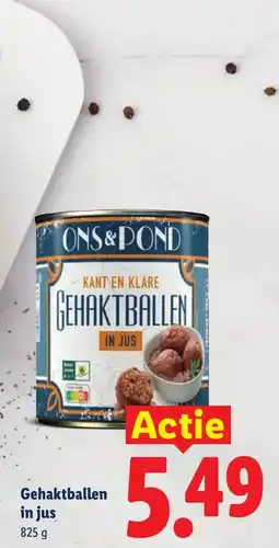 Lidl Ons & Pond Gehaktballen aanbieding