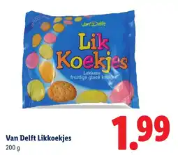 Lidl Van Delft Likkoekjes aanbieding