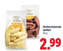 Lidl Petit Village Gechocolateerde Spekjes aanbieding