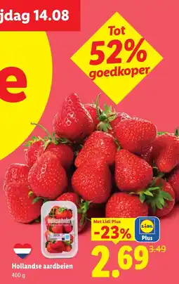 Lidl Hollandse aardbeien aanbieding