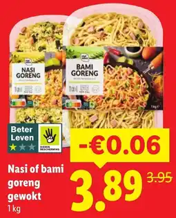 Lidl Nasi of bami goreng gewokt aanbieding