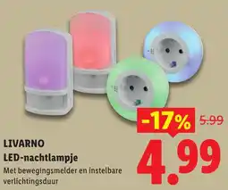 Lidl Livarno LED-nachtlampje aanbieding