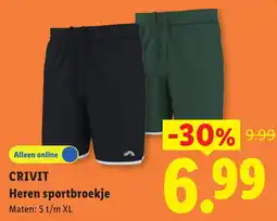 Lidl Crivit Heren sportbroekje aanbieding